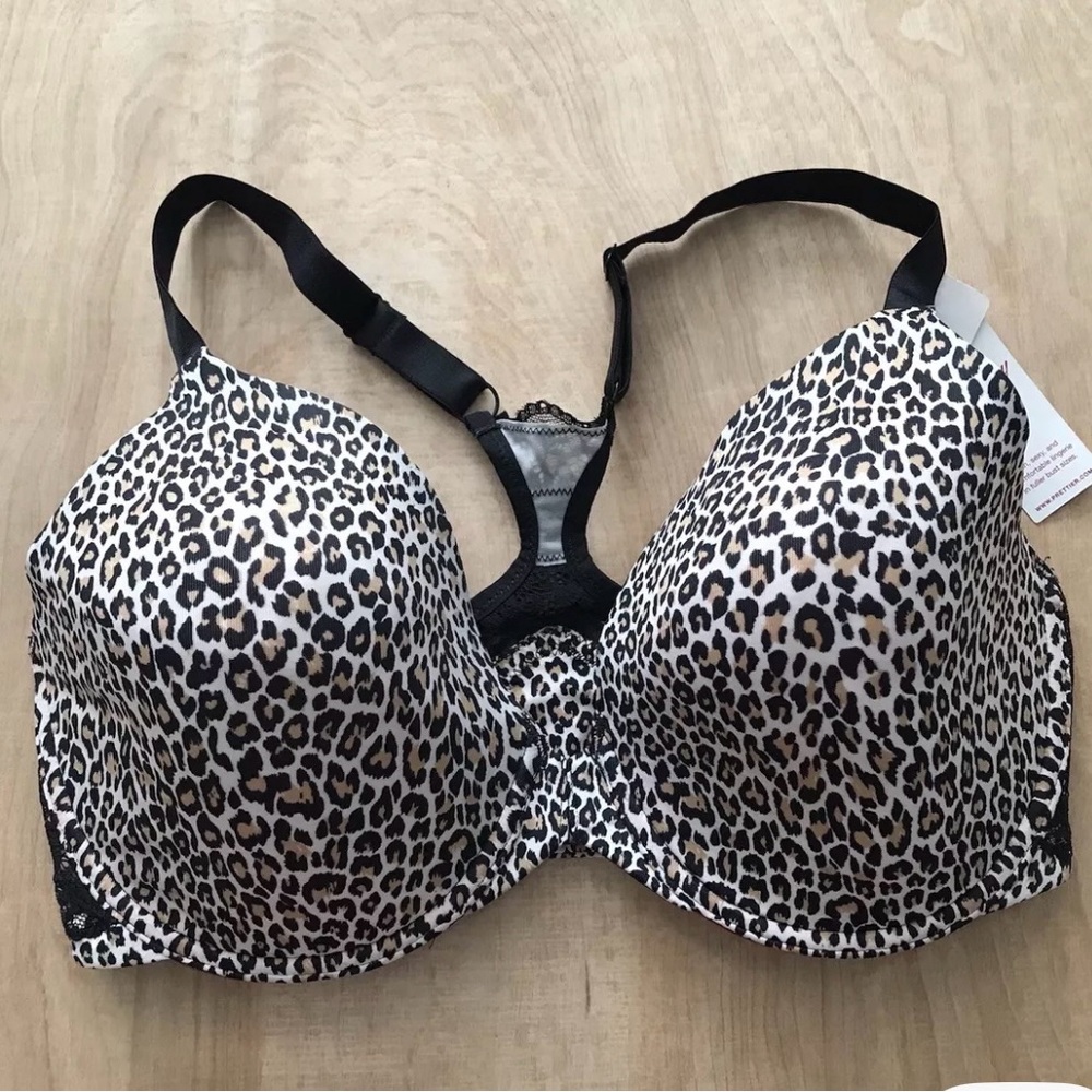 Red and Black Lace Trim Underwire Bra Front Clasp Racerback